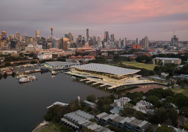 Sunset aerial view, Sydney Fish Market, Pyrmont - Credit: Tom Roe