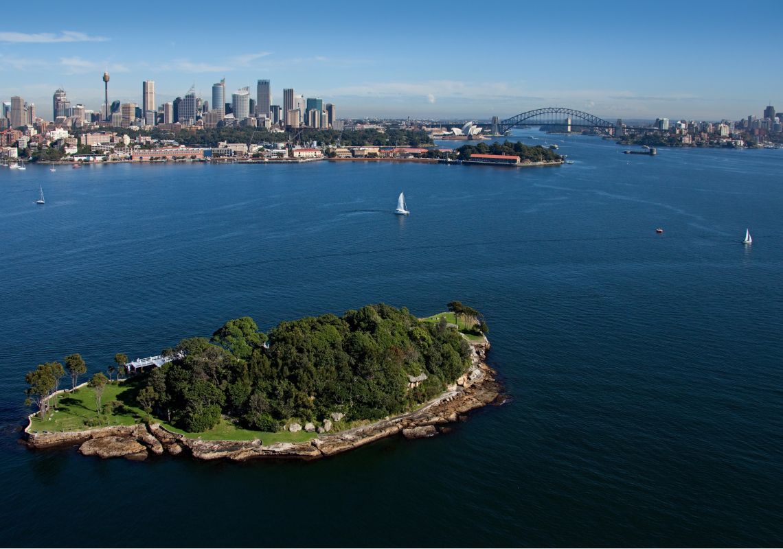 Clark Island aerial, morning