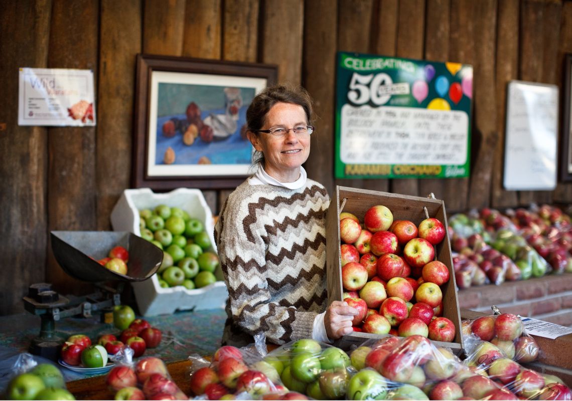 Produce on sale at Karambi Orchard in Bilpin in Hawkesbury Valley Karambi Orchard, Bilpin