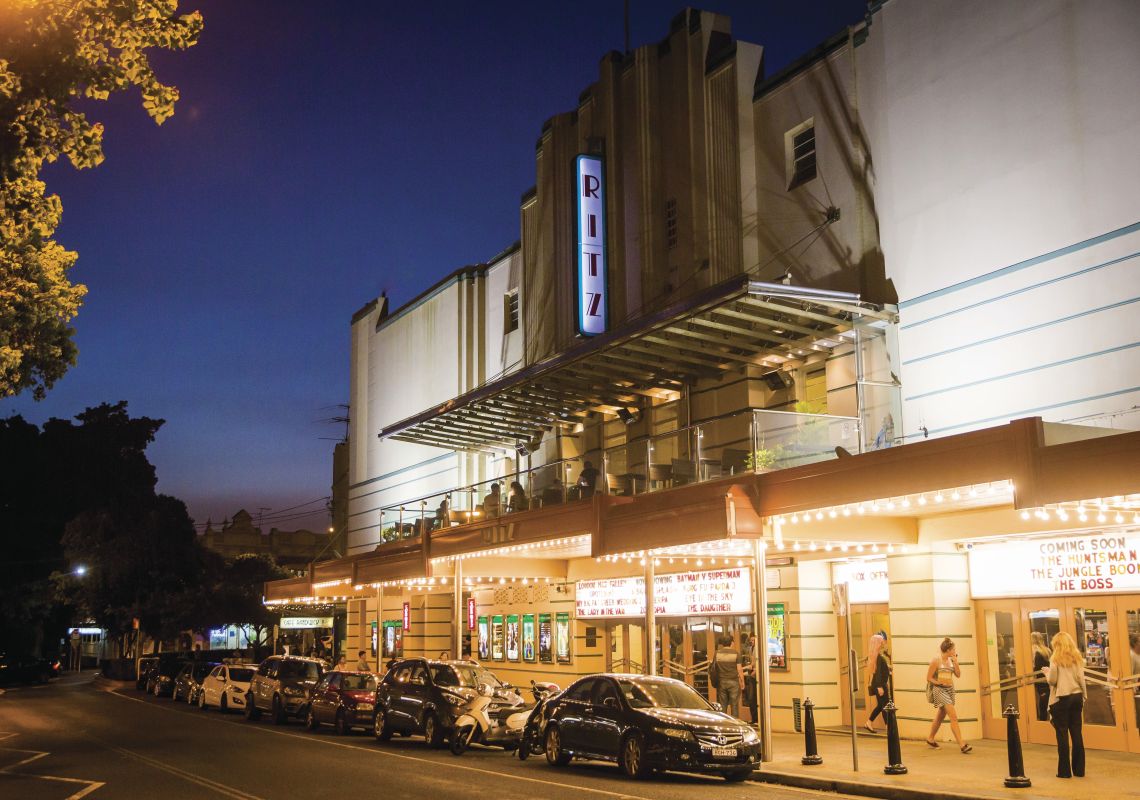The Ritz Cinema, Randwick The Ritz, a heritage-listed art deco cinema in Randwick