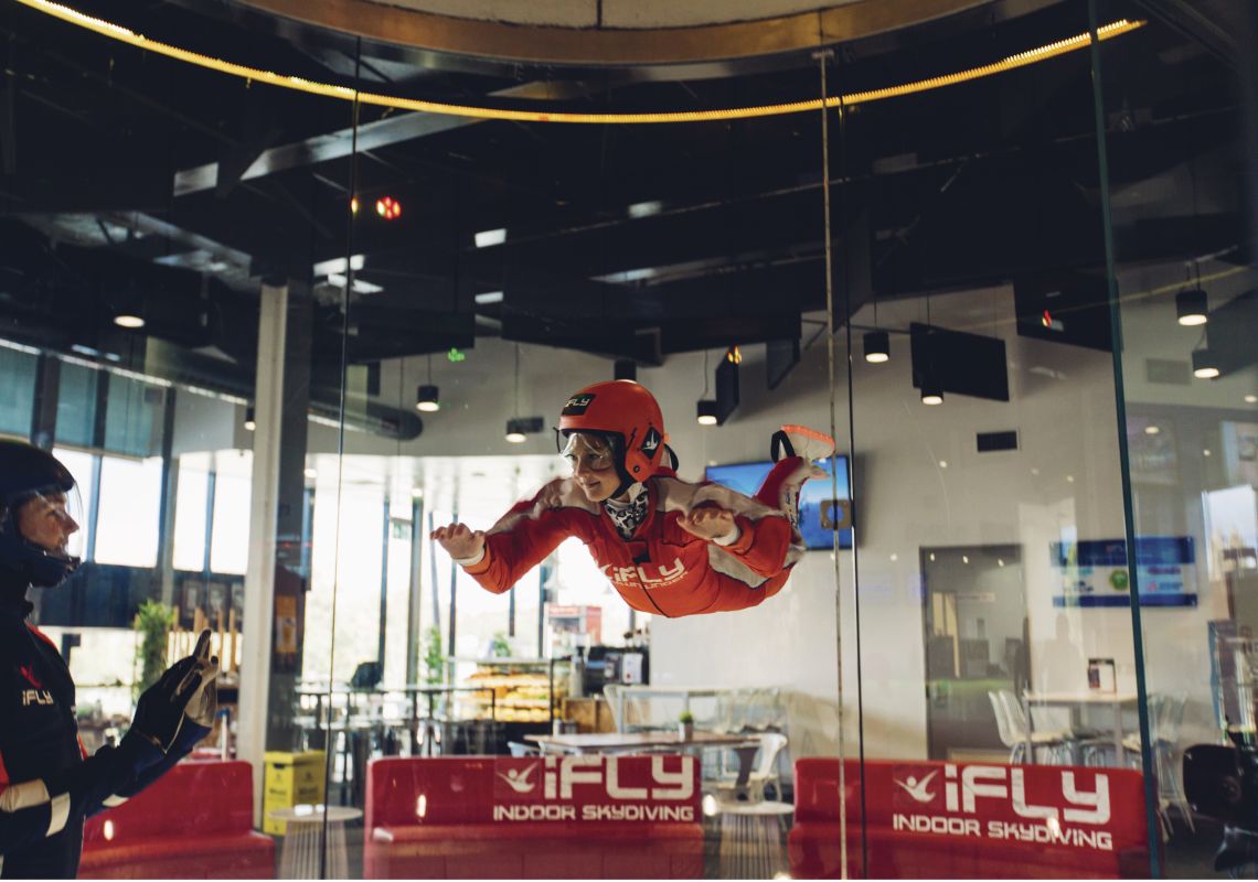 Child enjoying an indoor skydiving experience at iFly Downunder in Penrith iFly Downunder, Penrith