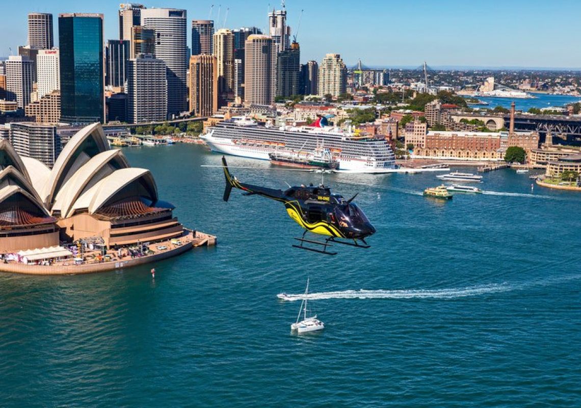 Heli Experiences, Mascot Flying over scenic Sydney Harbour and Opera House with Heli Experiences, Mascot