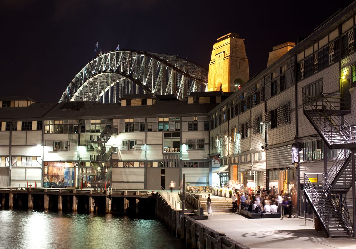 Walsh Bay pier at night Walsh Bay piers at night