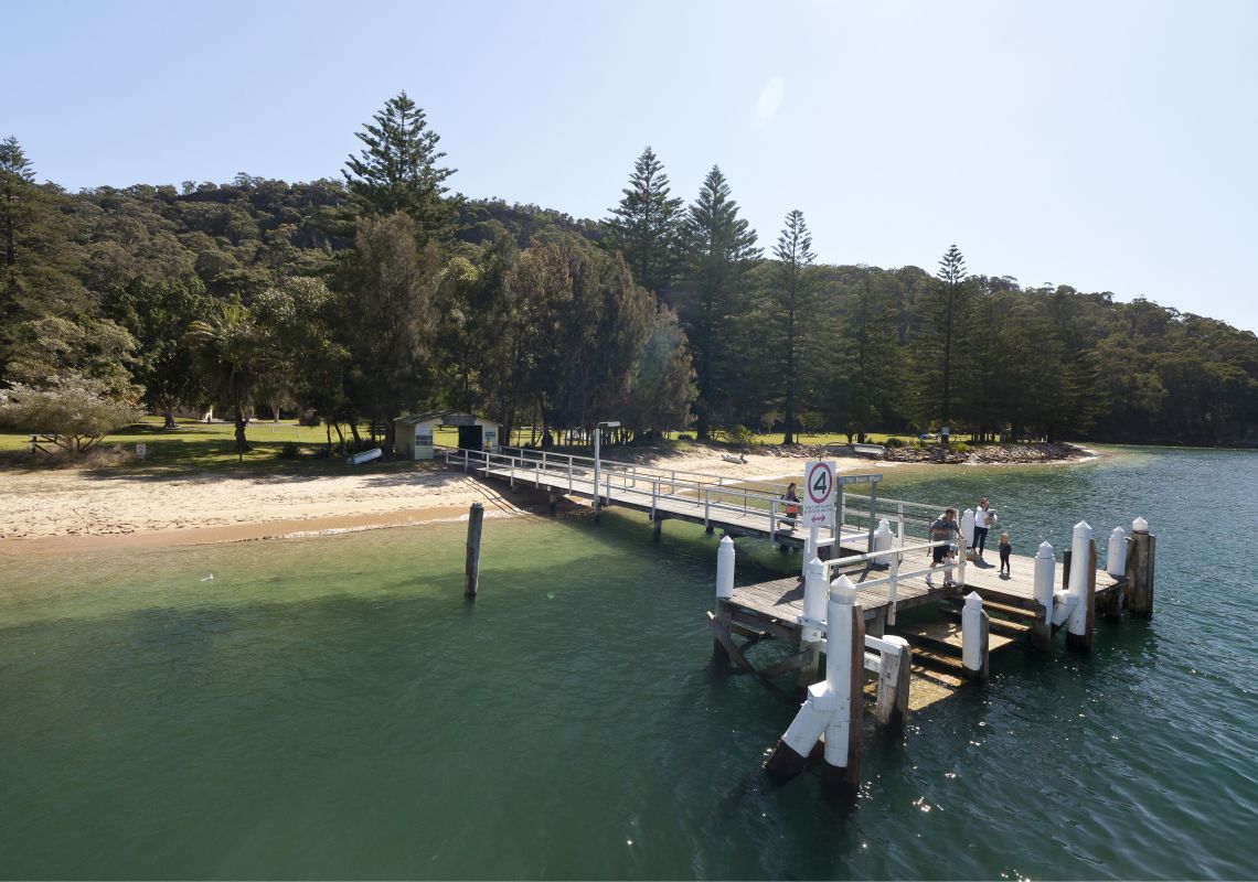 The Basin, Ku-Ring-Gai National Park The Basin wharf at Pittwater in Ku-ring-gai Chase National Park