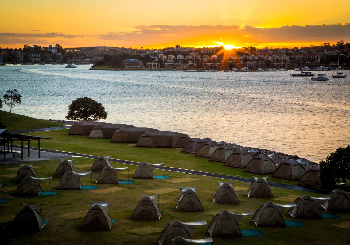 Cockatoo Island camping at sunset Camping, Cockatoo Island