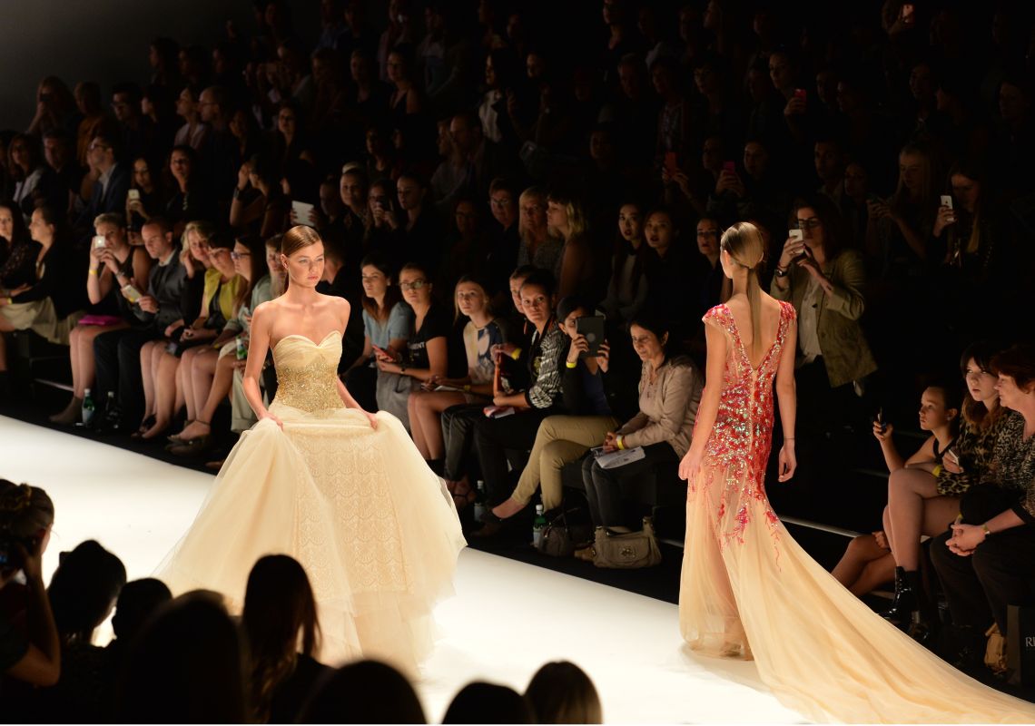 Mercedes-Benz Fashion Week Australia, Sydney Runway models wearing gowns, Mercedes-Benz Fashion Week Australia