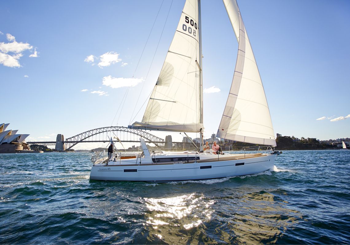 Set sail, Sydney Harbour Friends sailing on Sydney Harbour, Australia
