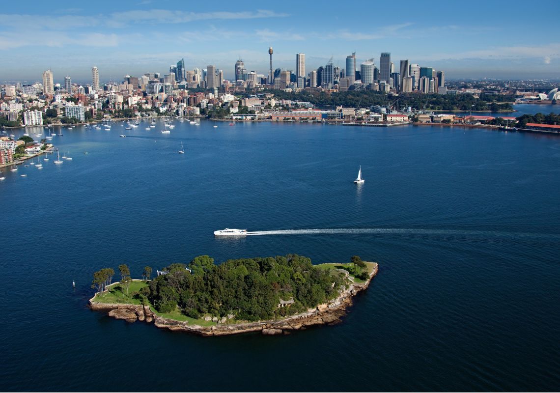 Clark Island aerial, morning