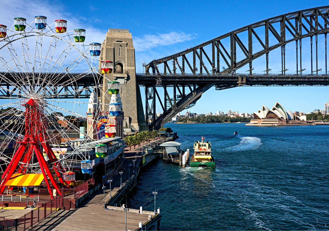 Scenic view of Sydney harbour Aerial view of Sydney harbour