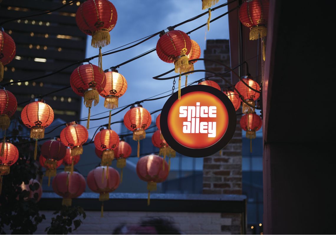 Spice Alley, Chippendale Chinese lanterns adorning Spice Alley in Chippendale
