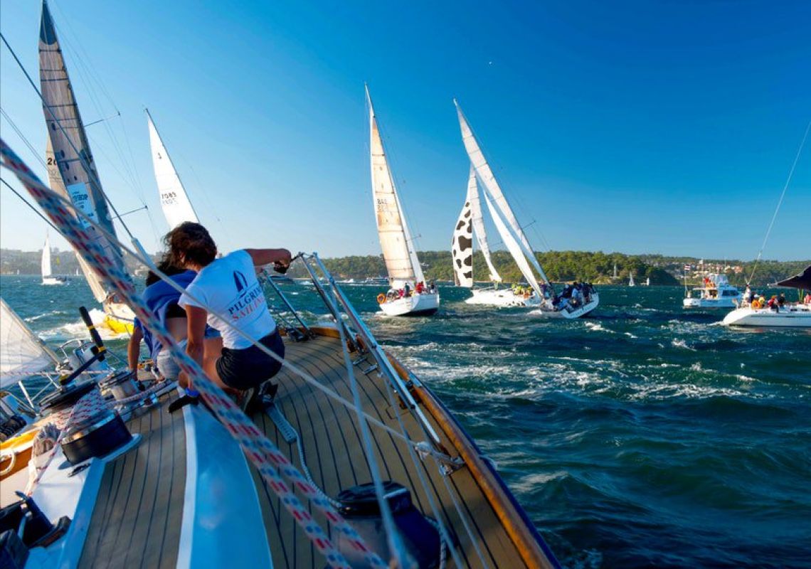 Twilight racing on Rose Bay