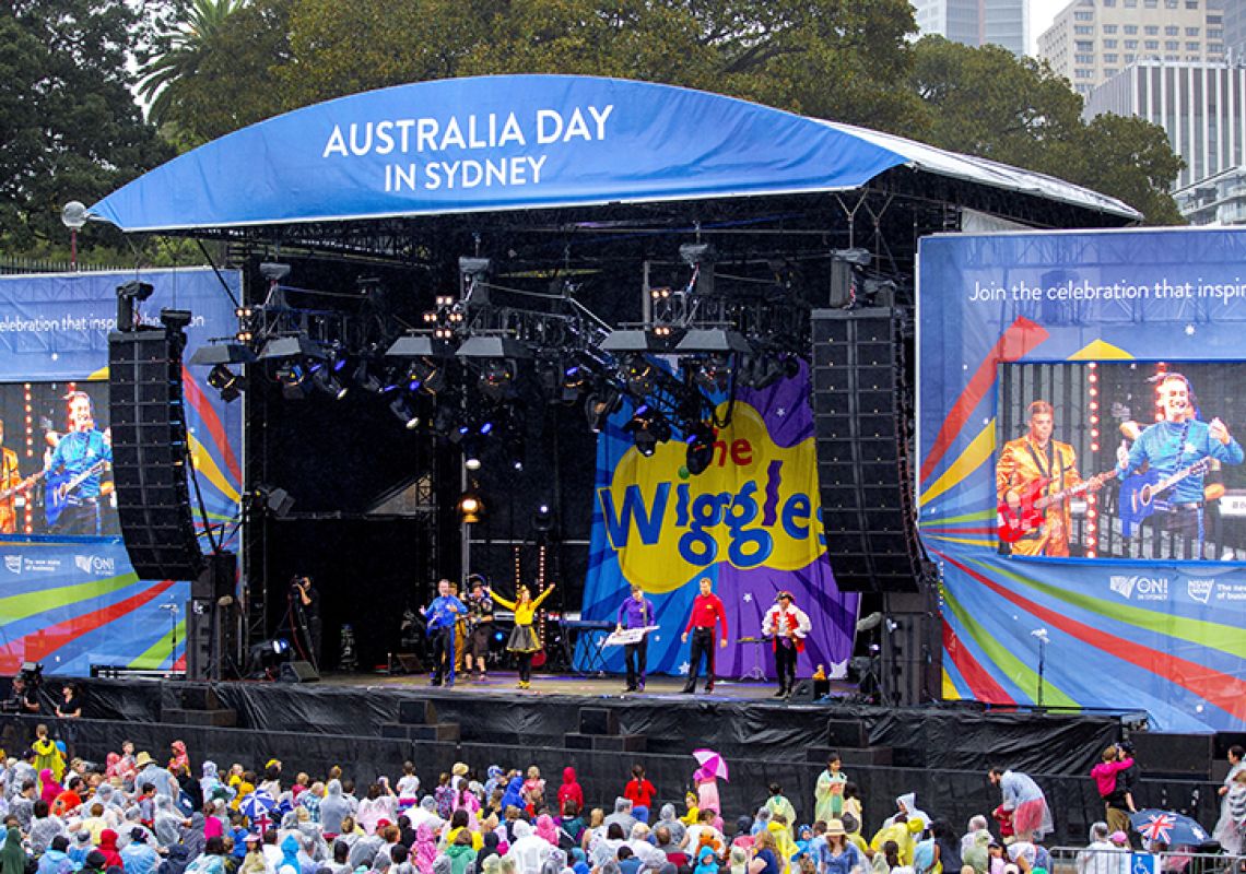 The Wiggles, Australia Day The Wiggles performing in Sydney, on Australia Day