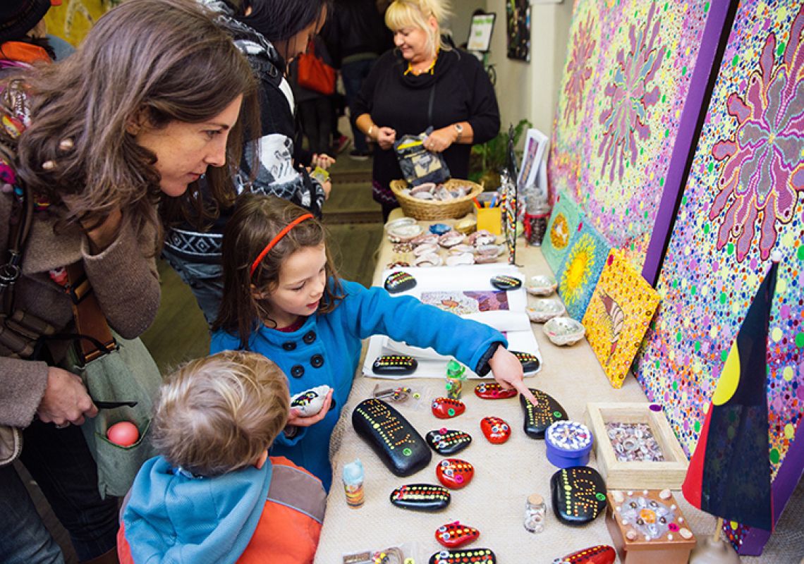 Blak Markets at Bare Island, La Perouse Indigenous arts and crafts workshop at Blak Markets at Bare Island, La Perouse