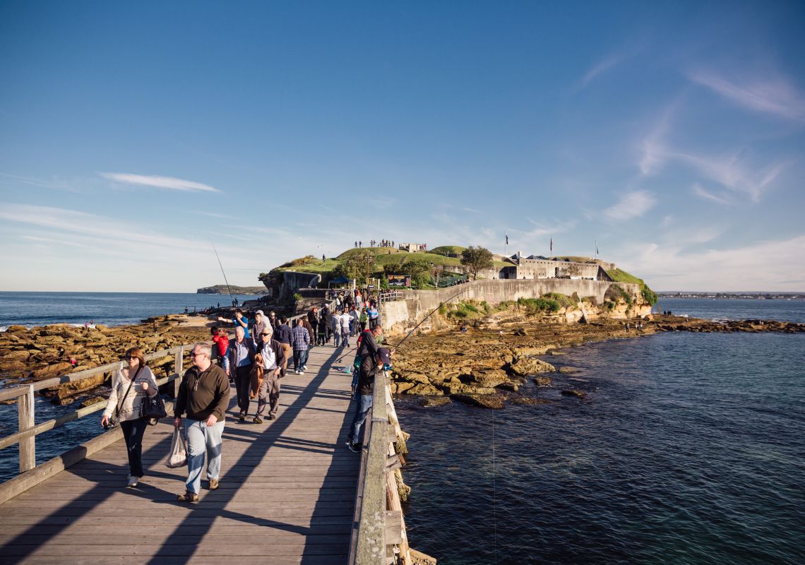 The historic Bare Island Fort, La Perouse The historic Bare Island Fort, La Perouse