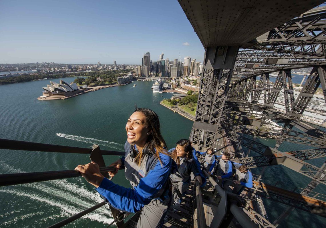 Panoramic views from the Sydney Harbour Bridge with BridgeClimb Panoramic views from the Sydney Harbour Bridge with BridgeClimb