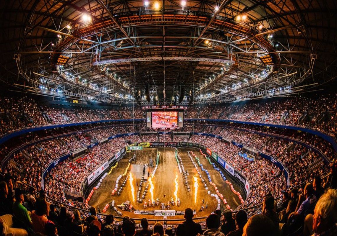 AUS-X Open, Qudos Bank Arena Full stadium enjoying the AUS-X Open motorsport spectacle, Sydney’s Olympic Park