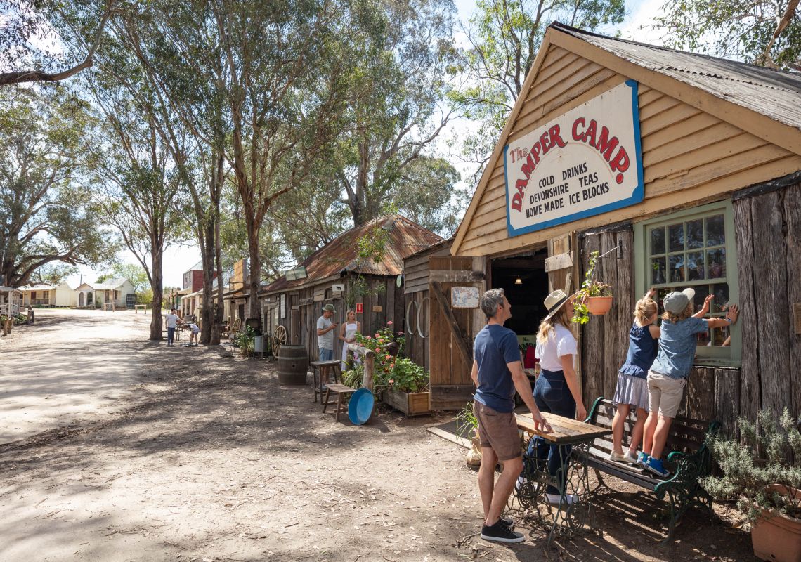 Australiana Pioneer Village Family exploring the Australiana Pioneer Village