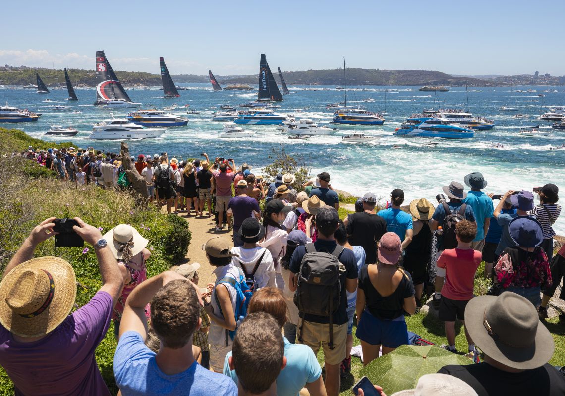 Sydney to Hobart Yacht Race 2018, Watsons Bay Crowds enjoying the start of the 2018 Sydney to Hobart Yacht Race in Watsons Bay