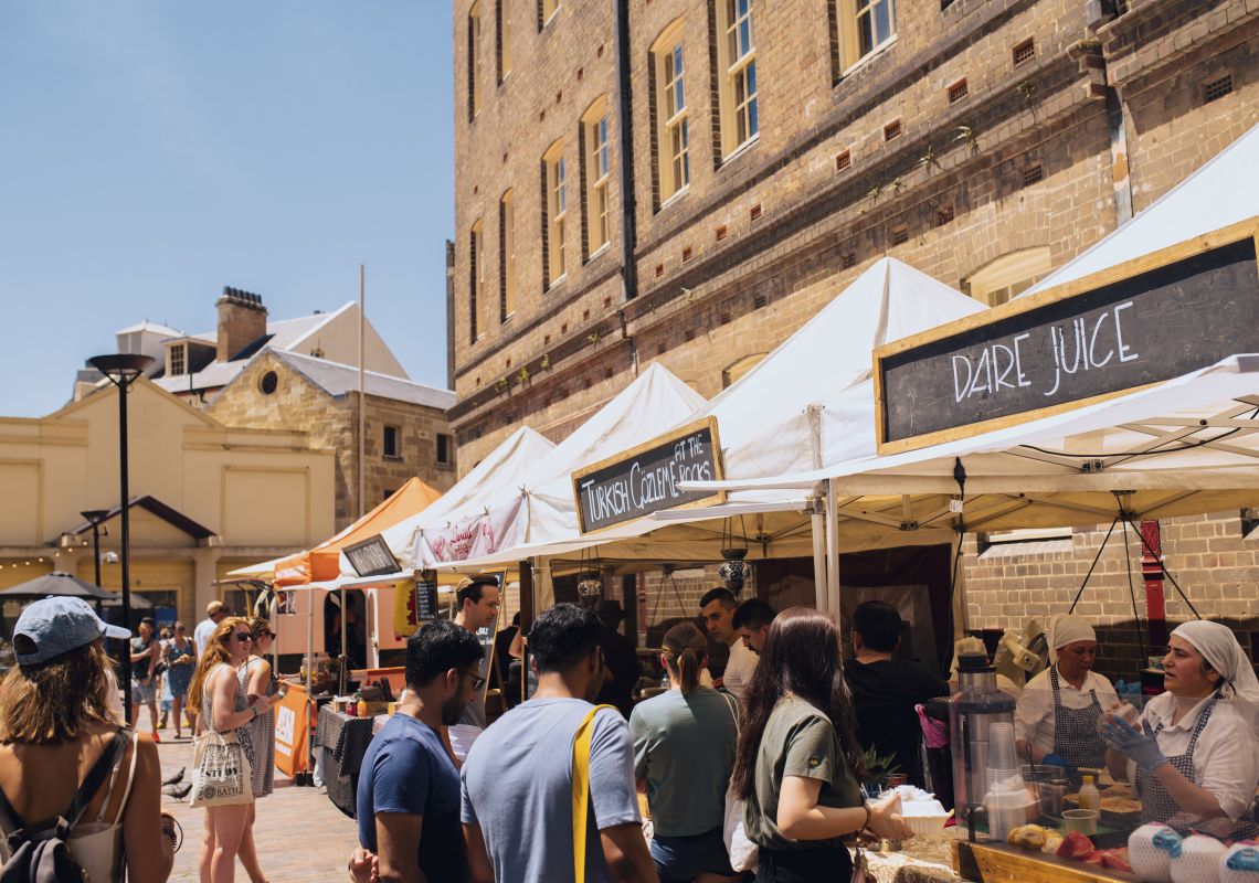 The Rocks Markets in Sydney's City The Rocks Foodie Markets - Sydney