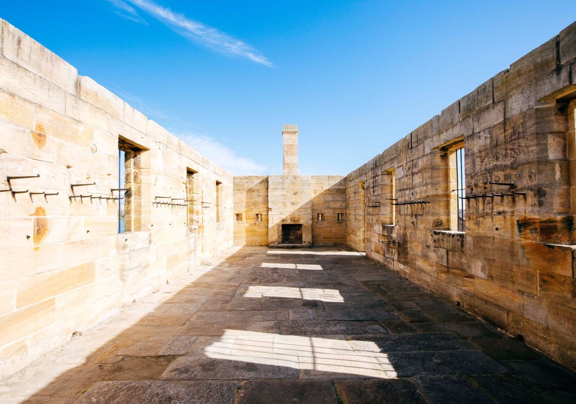 Military Guardhouse in the former convict prison on Cockatoo Island Former Military Guardhouse on Cockatoo Island