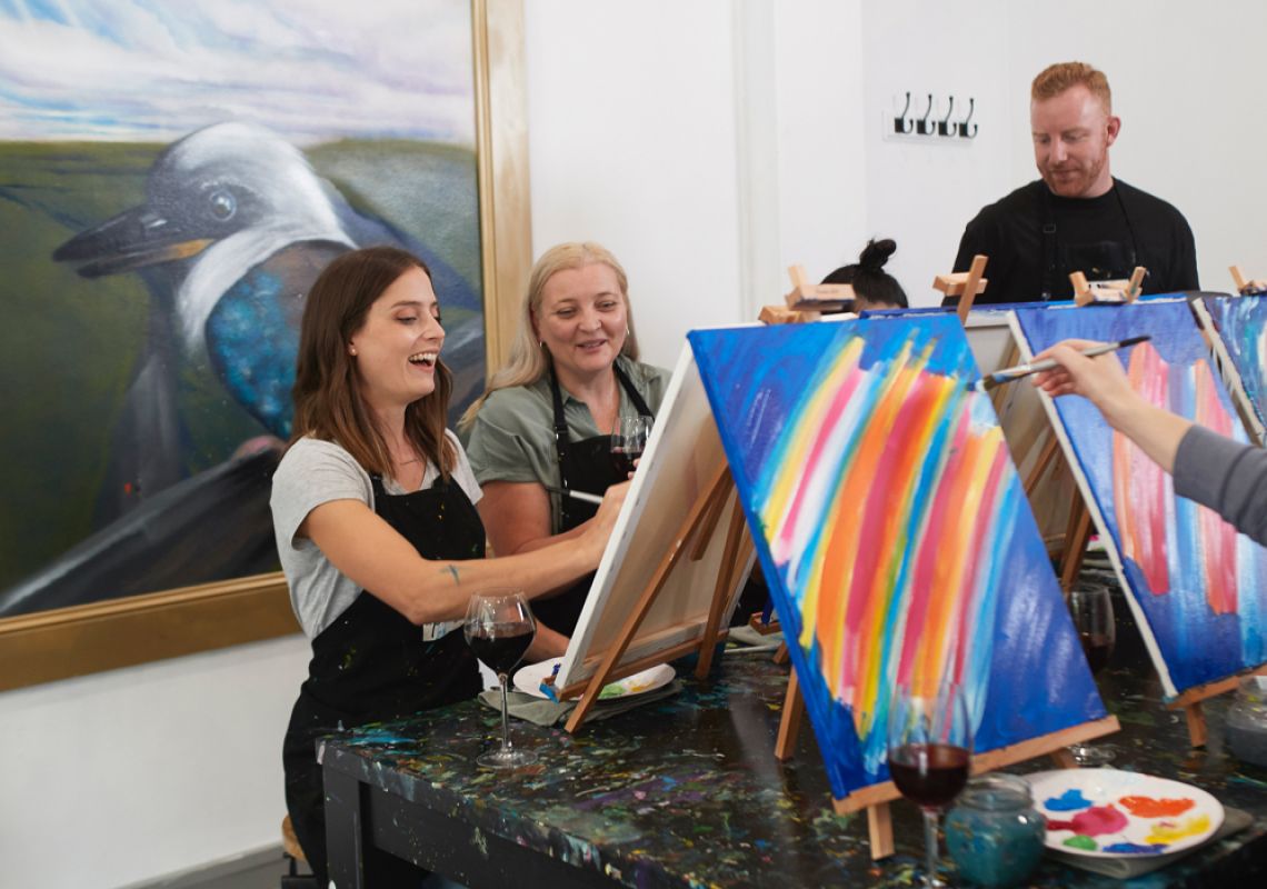 Pinot & Picasso Art class and wine at Pinot & Picasso