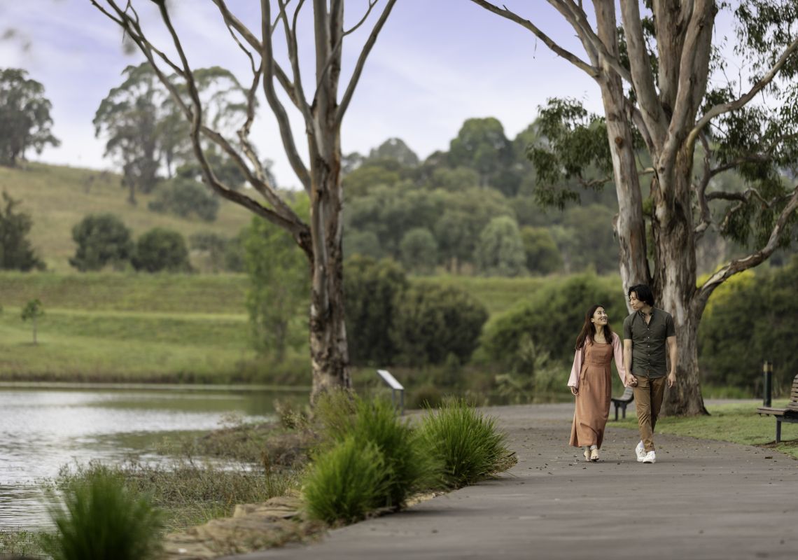 Couple enjoying their visit to The Australian Botanic Garden, Mount Annan in Camden