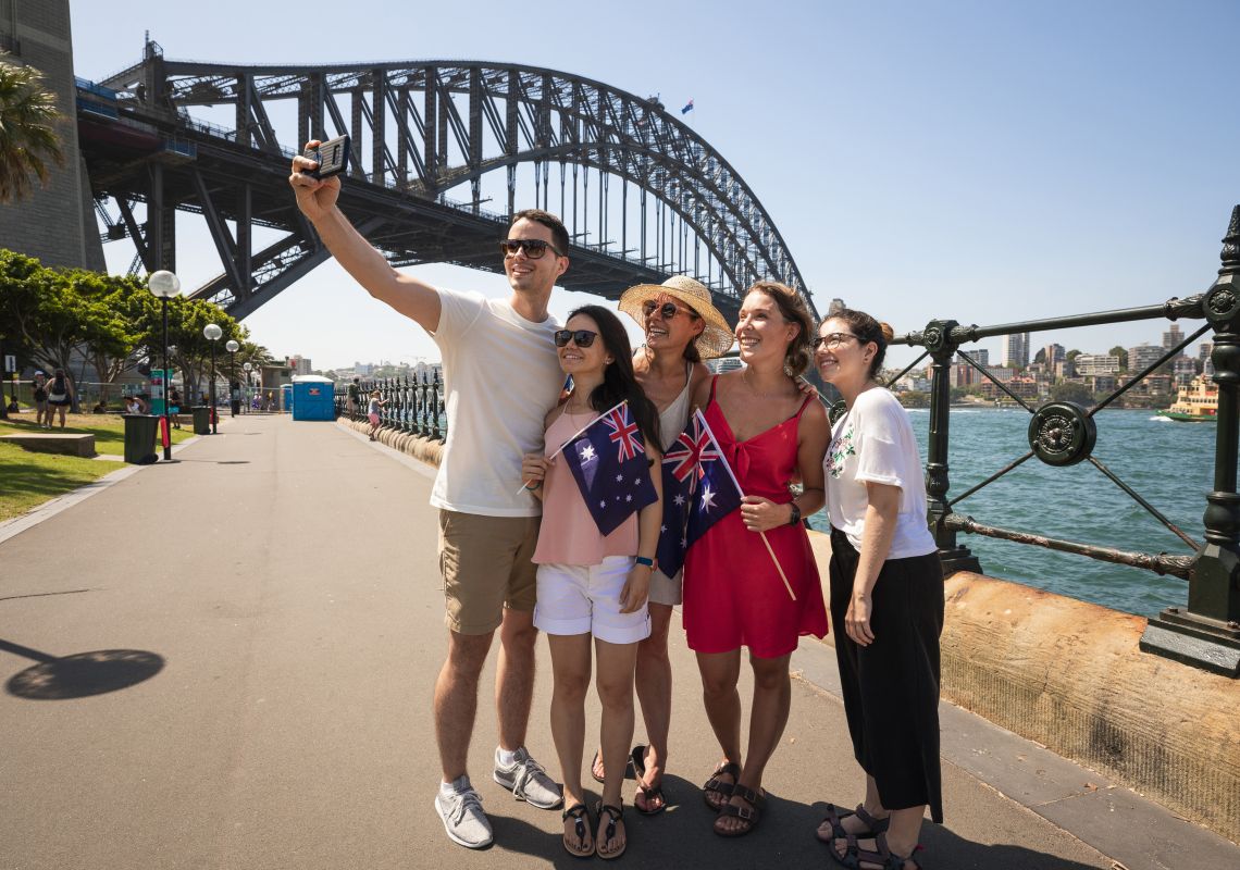 Australia Day 2019, Sydney Harbour Crowds enjoying the 2019 Australia Day festivities around Sydney Harbour, Sydney city
