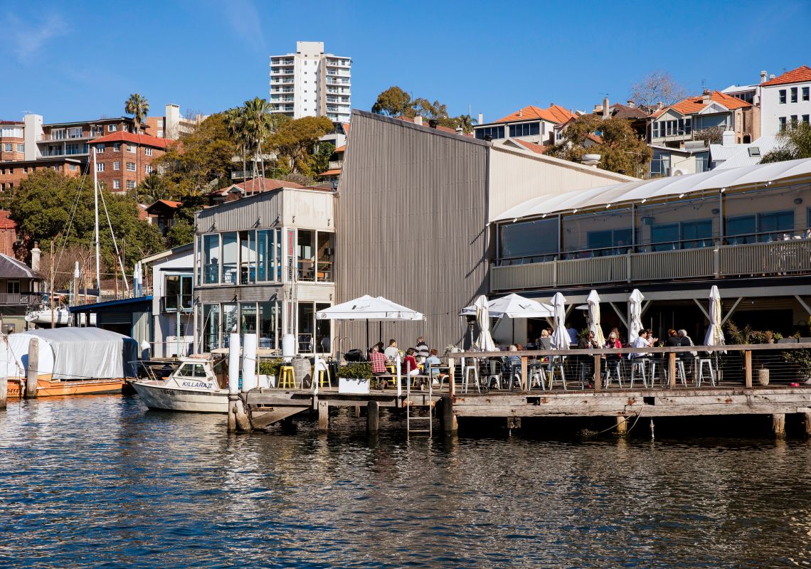 Ensemble Theatre, Kirribilli Patrons at Bayly's Restaurant enjoying waterside dining at the Ensemble Theatre, Kirribilli