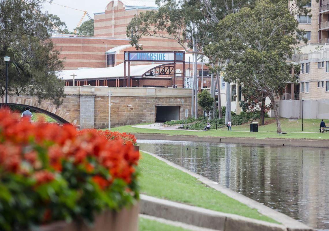 Parramatta River, Parramatta Parramatta River with views across to the Riverside Theatre in Parramatta, Sydney West