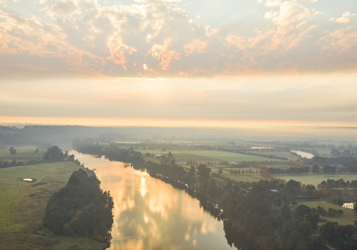 Hawkesbury River, Windsor Sun rising over the Hawkesbury River in Windsor