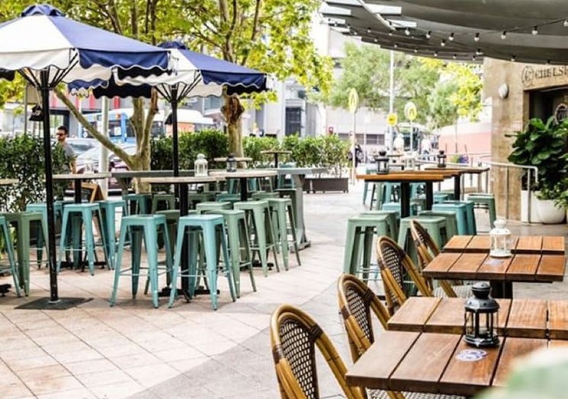 Chelsea Hotel Chatswood, Chatswood Outside eating and bar area at Chelsea Hotel Chatswood in Chatswood, North Sydney