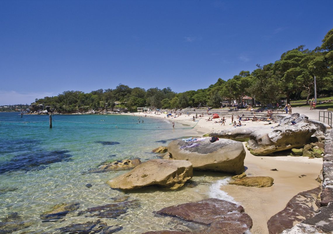 Shark beach netted swimming Shark Bay Picnic area at Nielsen Park, Shark beach in Sydney Harbour National
