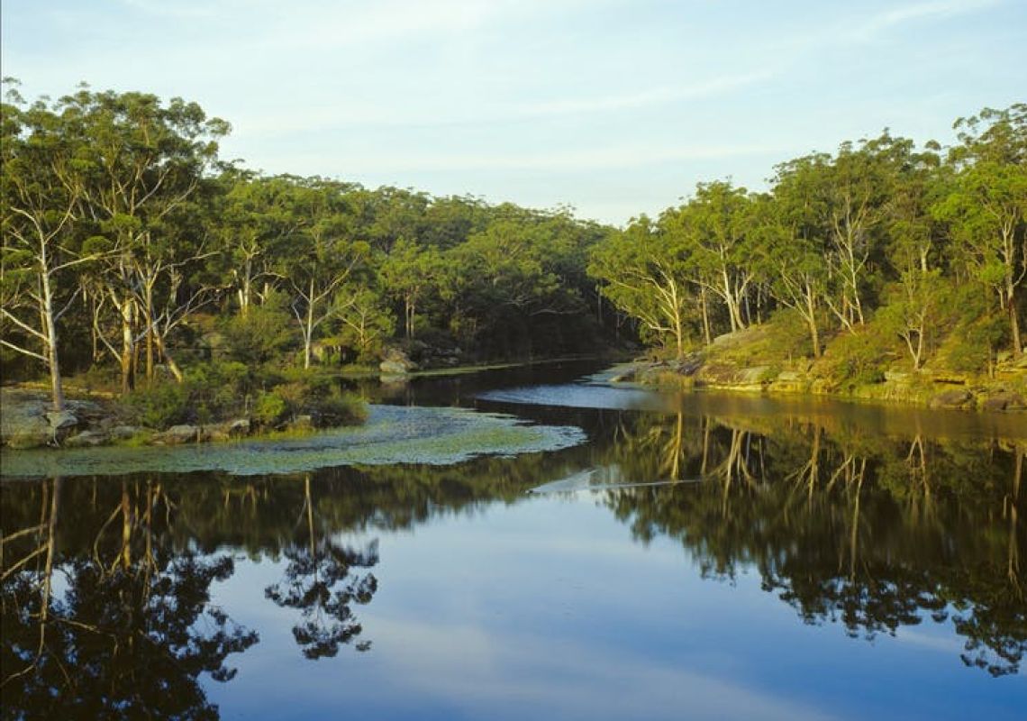 Lake Parramatta Reserve at sunset in North Parramatta, Sydney West