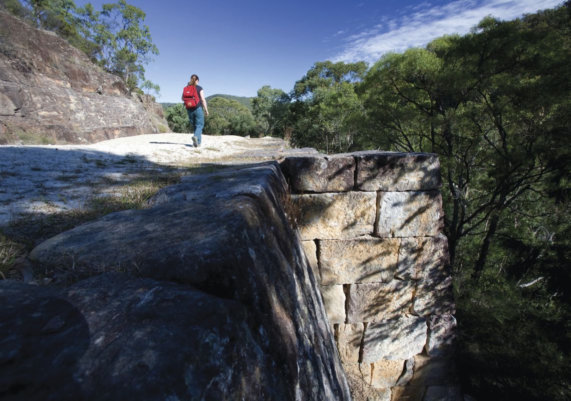 The convict built Great North Road in Dharug National Park. Image Credit: Nick Cubbin - DPIE Convict built Great North Road in Dharug National Park