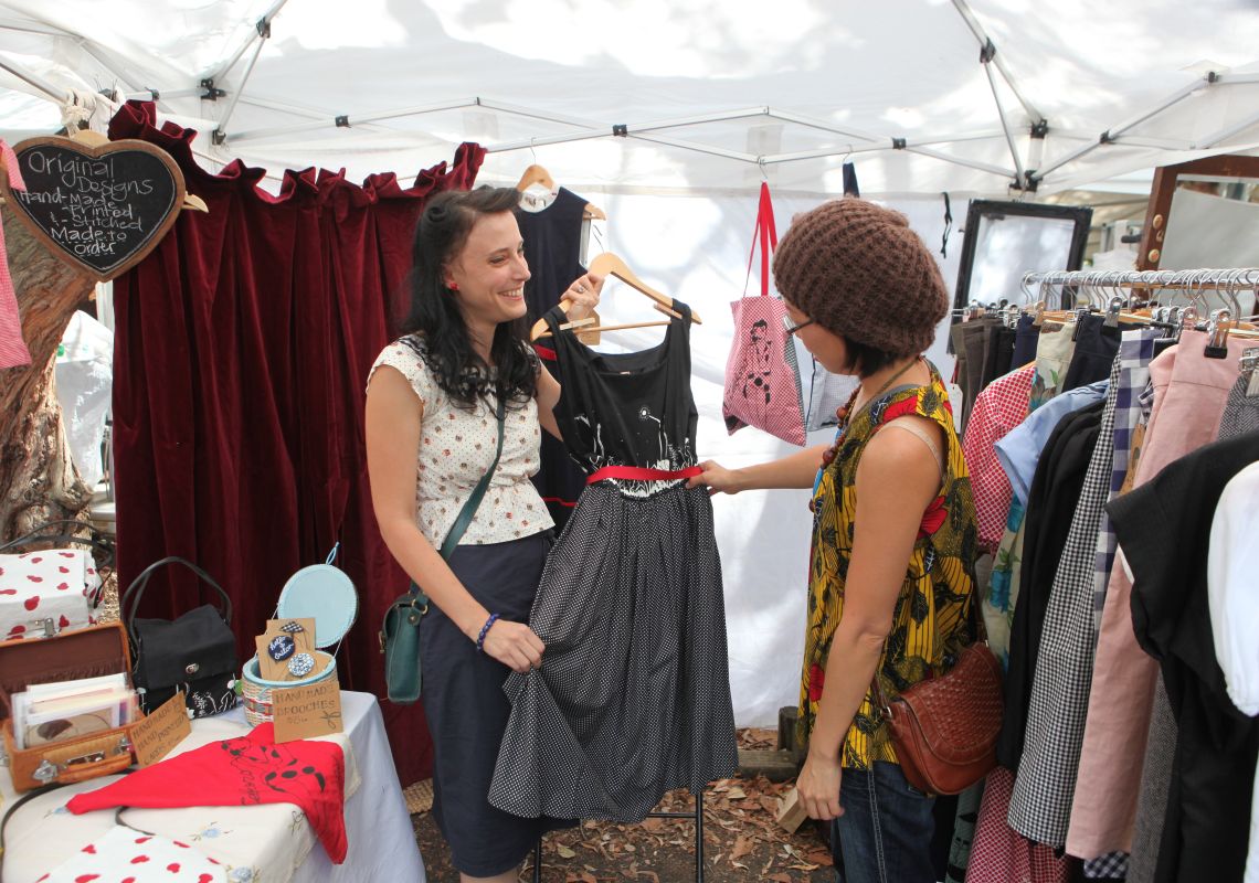 Glebe Markets, Glebe - Credit: James Horan; Destination NSW Bree Pash Design stall at the Glebe Markets, Glebe