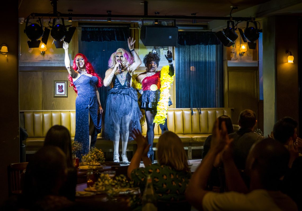 Patrons enjoying a Drag n' Dine night at The Imperial Erskineville in Sydney's inner west