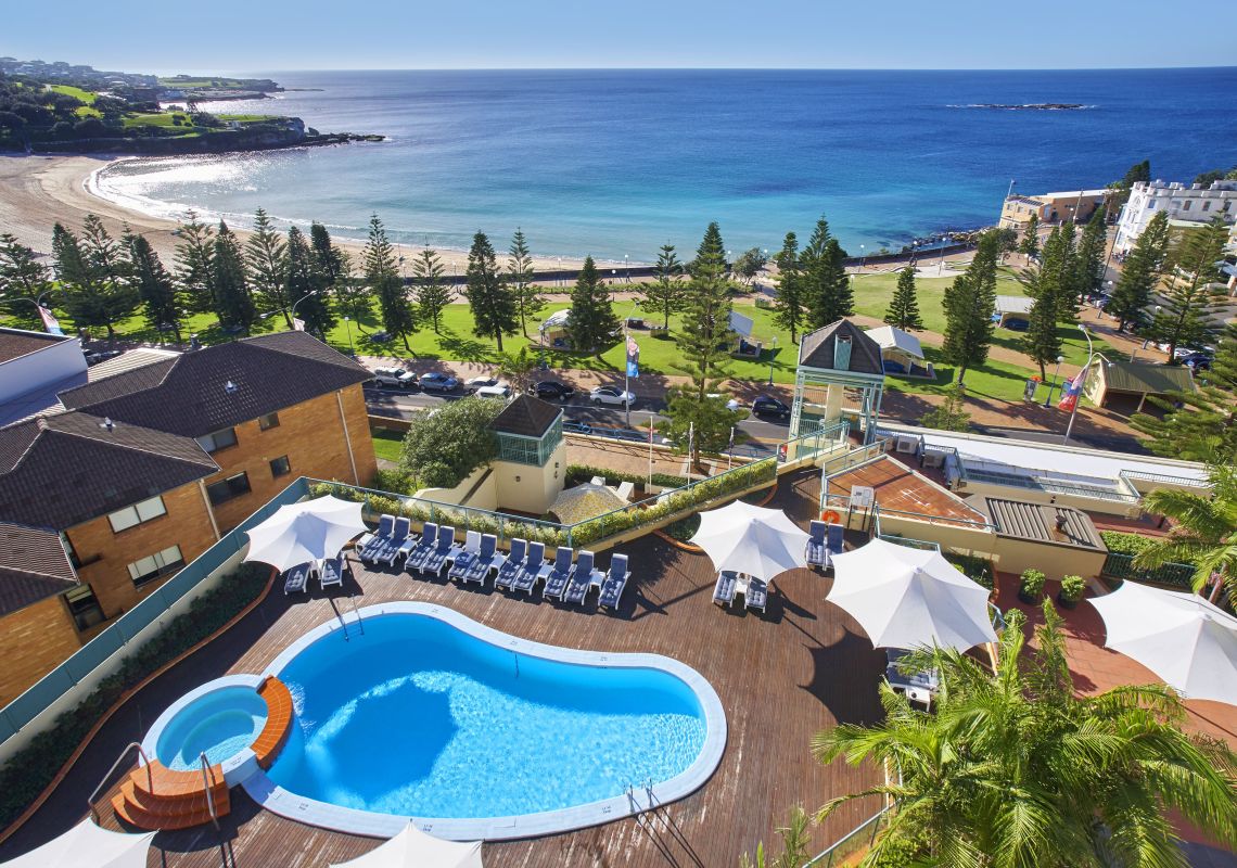 Birds Eye View of Crowne Plaza at Coogee Beach in Coogee, Sydney East