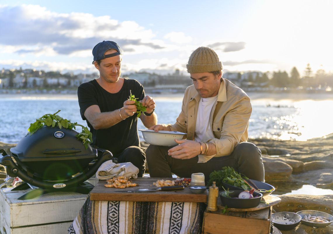 Chef, author and Bondi local Guy Turland shouts Hayden lunch at his produce-driven eatery The Depot, Bondi