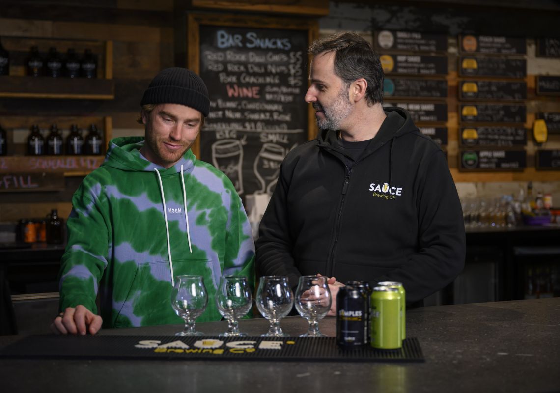 Hayden with Mike Clarke at Sauce Brewing Co. - Marrickville - Inner Sydney