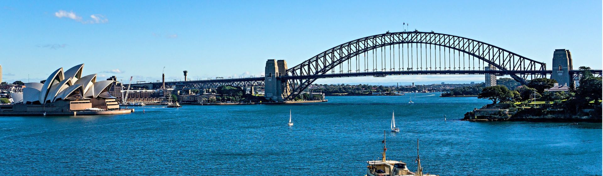 Aerial view of Sydney harbour