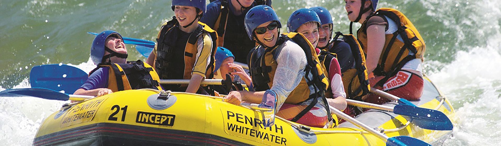 Whitewater rafting at Penrith Whitewater Stadium