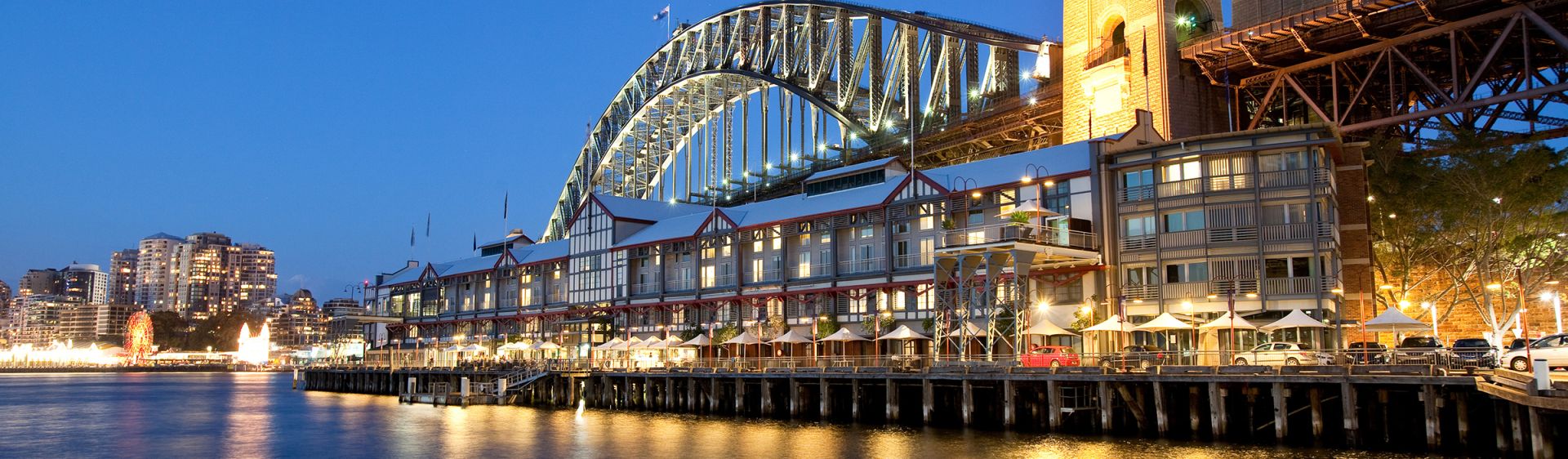 Walsh Bay Sydney Plan A Holiday Hotels Restaurants Bars Walsh Bay Piers At Night Looking Back Towards The Harbour Bridge