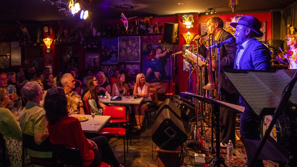 Patrons enjoying drinks and live music at Camelot Lounge in Marrickville, Inner Sydney
