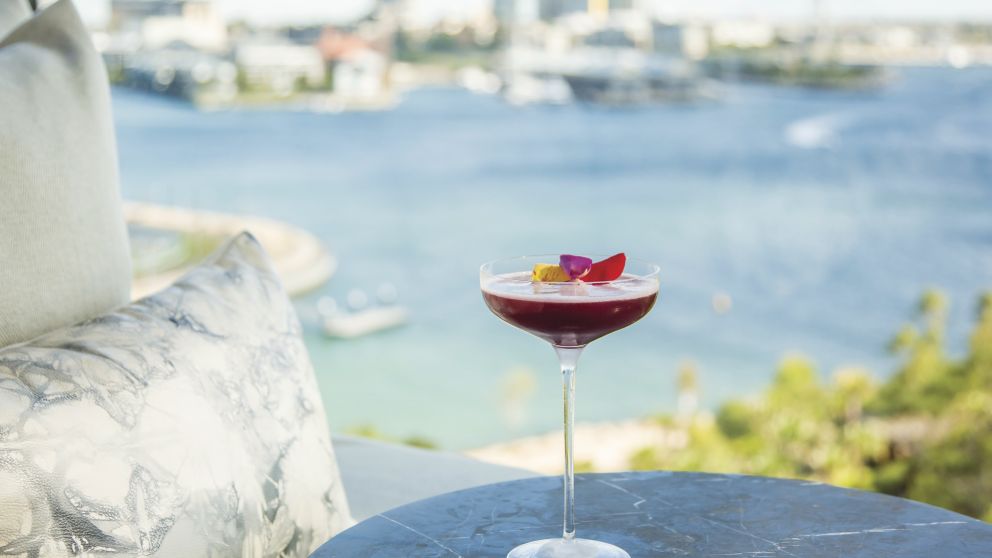 Cocktail at Henry Deane with harbour views, Hotel Palisade, Millers Point