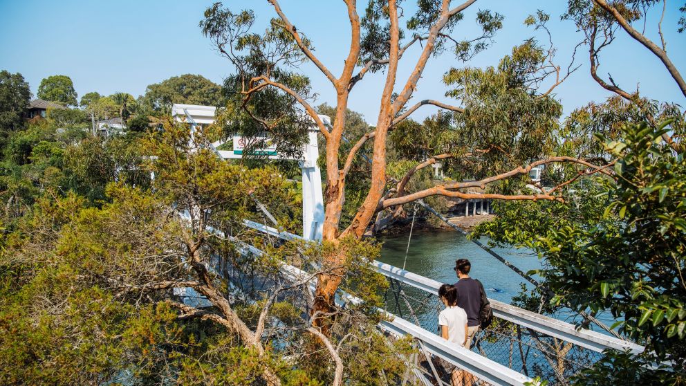 Couple enjoying a scenic walk around Parsley Bay, Vaucluse
