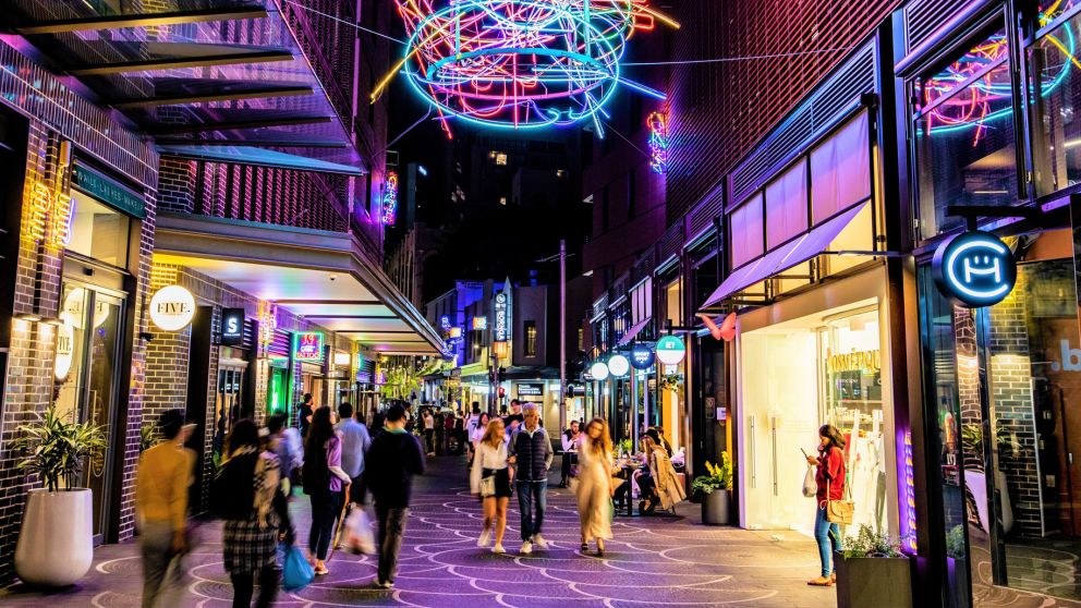 Little Hay Street at Darling Square in Haymarket, Sydney City