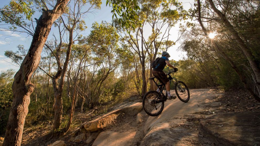 Manly Dam - Mountain Biking. Img Credit: Northern Beaches Council