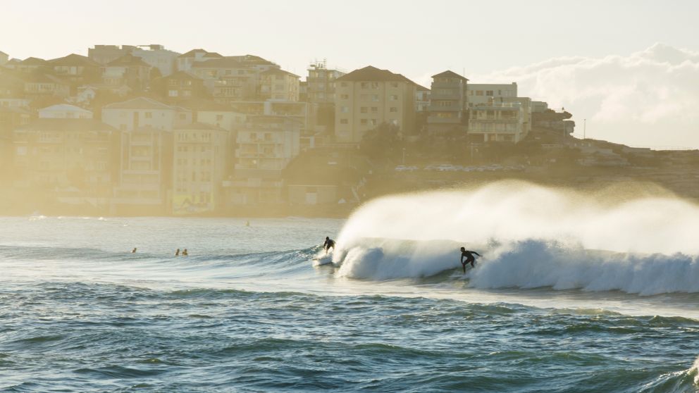 Surfing at Bondi Beach, Sydney East