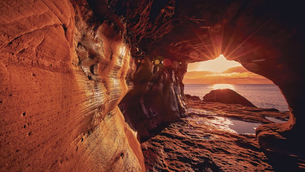 Queenscliff Tunnel (also known as The Wormhole) at sunrise - Northern Beaches