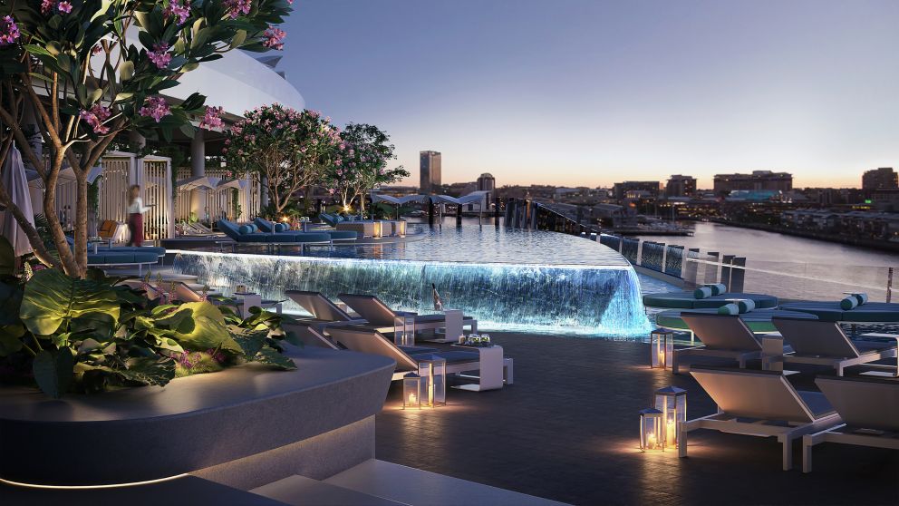 Crown Sydney Resort Pool. Image Credit: Crown Sydney